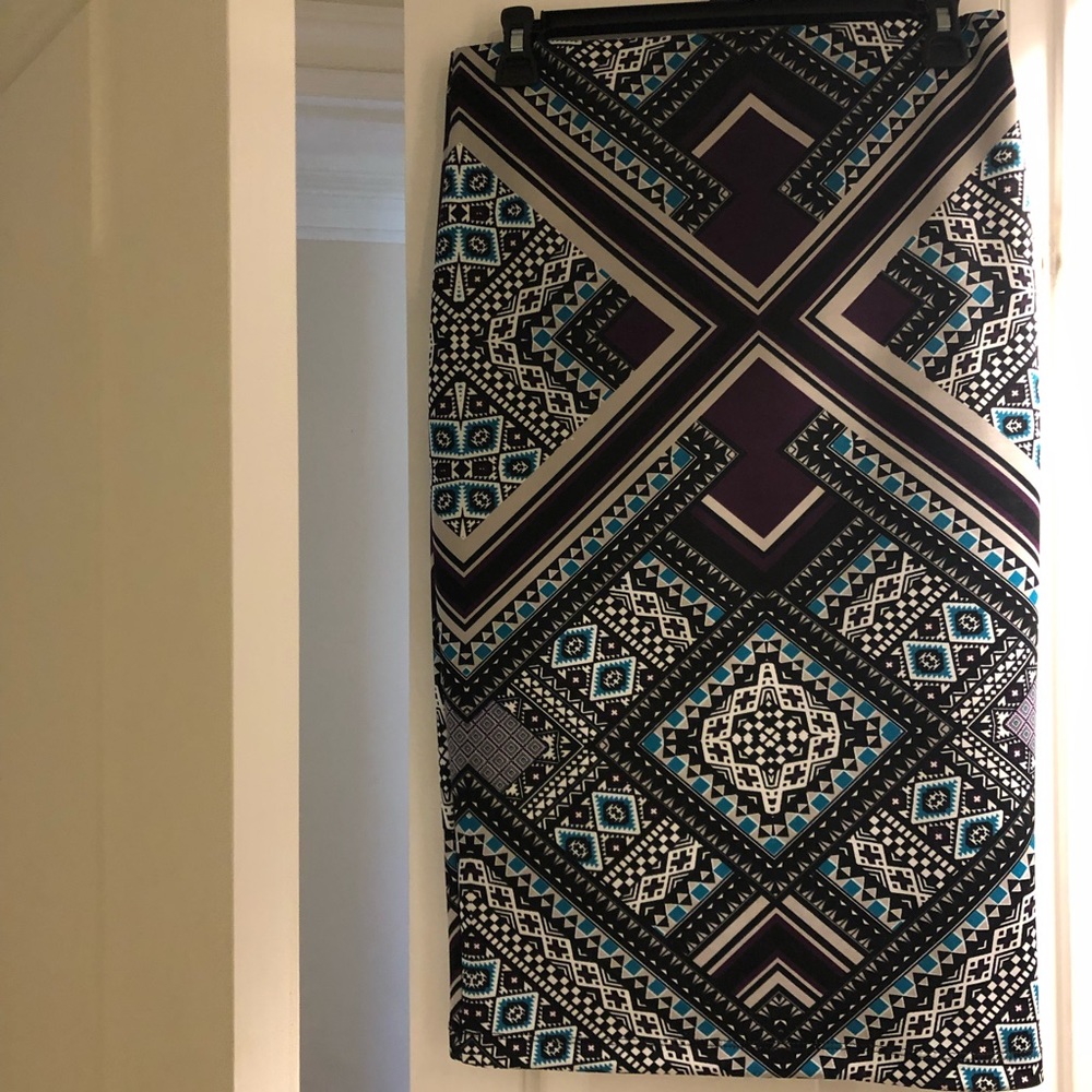 A.BYER midi patterned skirt